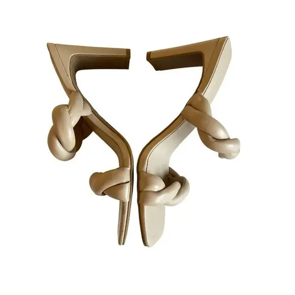 Open Edit Women's Remmy Beige Braided Twist
Strappy Sandals Size 9 - Picture 3 of 7